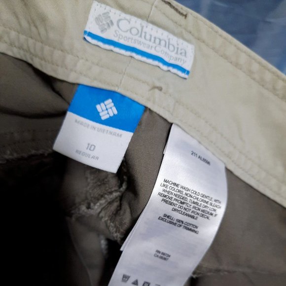 Columbia Size 10 Womens Brown Khaki Pants Outdoor Hiking Active - Picture 3 of 5
